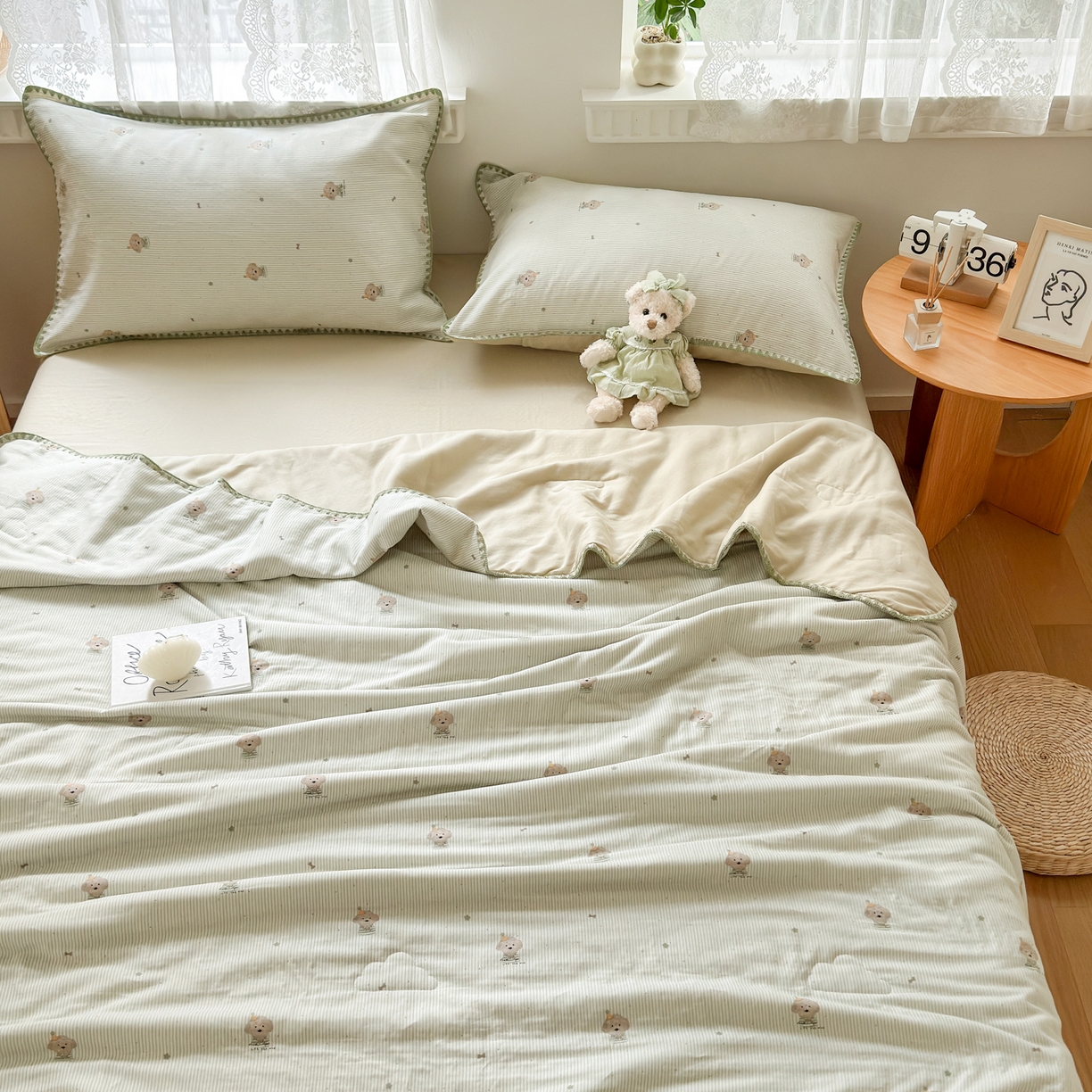 91家纺网 家纺一手货源 找家纺 雯雨家纺 2026新款全棉双层纱新疆棉花夏被空调被被子被芯 布叮狗