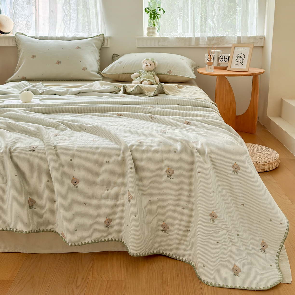 91家纺网 家纺一手货源 找家纺 雯雨家纺 2026新款全棉双层纱新疆棉花夏被空调被被子被芯 布叮狗