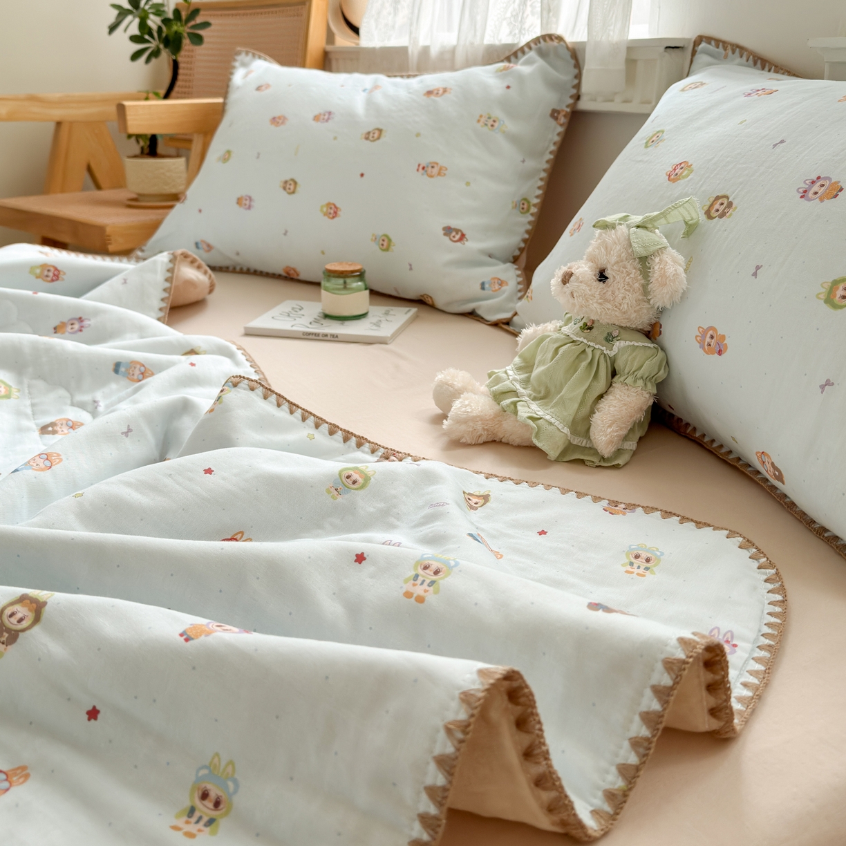 91家纺网 家纺一手货源 找家纺 雯雨家纺 2026新款全棉双层纱新疆棉花夏被空调被被子被芯 布精灵