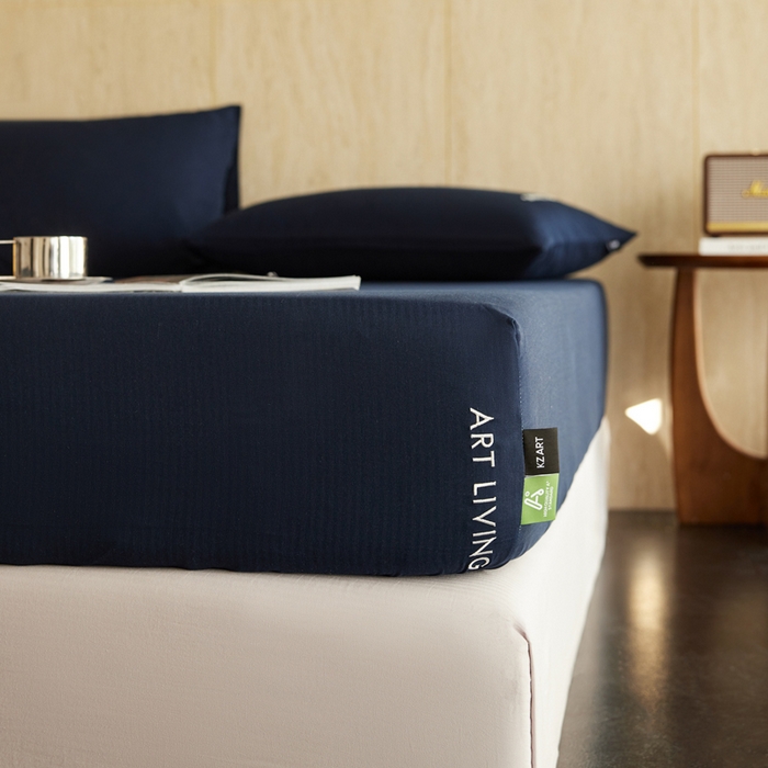 91家纺网 家纺一手货源 找家纺 （总）卡姿家纺 2026春夏全棉人字纹小提花单品-床笠三件套