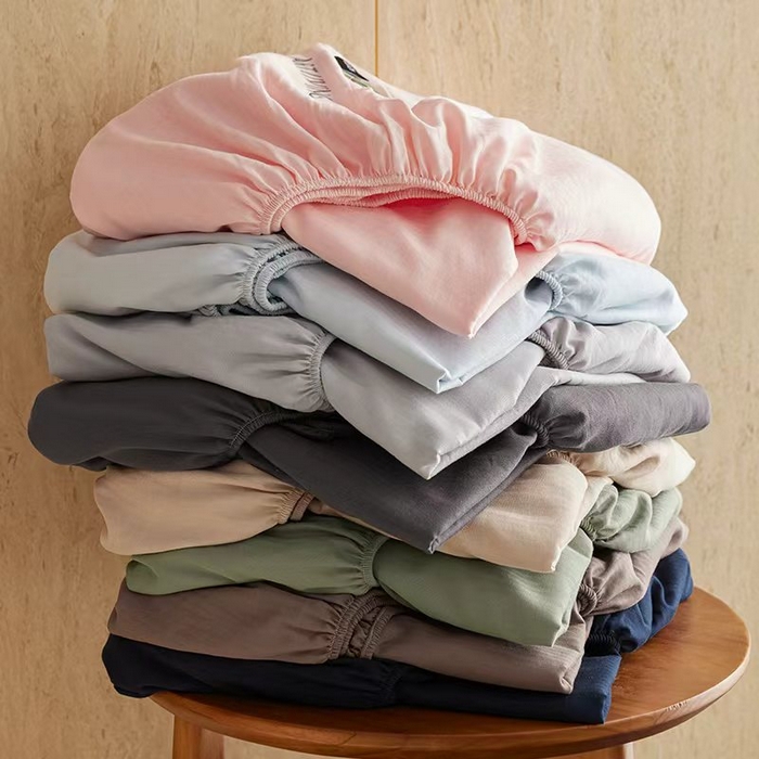 卡姿家纺 2026春夏全棉人字纹小提花单品-床笠三件套 床笠-浅咖