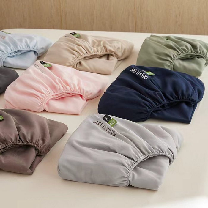 卡姿家纺 2026春夏全棉人字纹小提花单品-床笠三件套 床笠-山茶粉