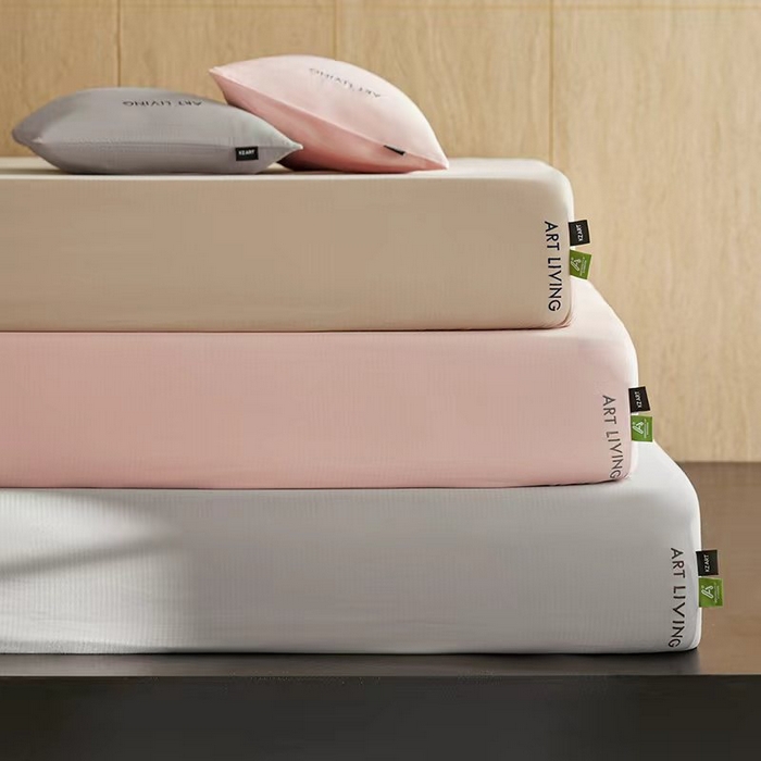 卡姿家纺 2026春夏全棉人字纹小提花单品-床笠三件套 床笠-韩绿