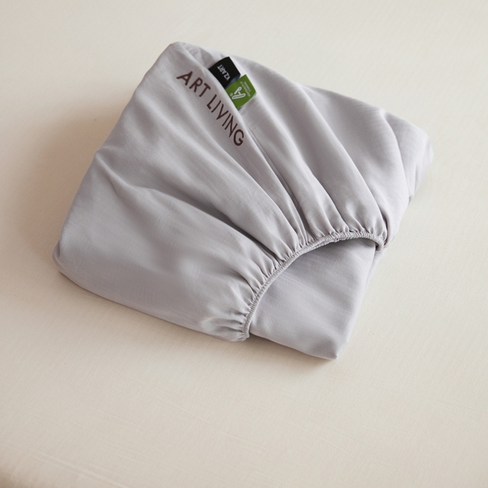 91家纺网 家纺一手货源 找家纺 卡姿家纺 2026春夏全棉人字纹小提花单品-床笠三件套 床笠-经典灰