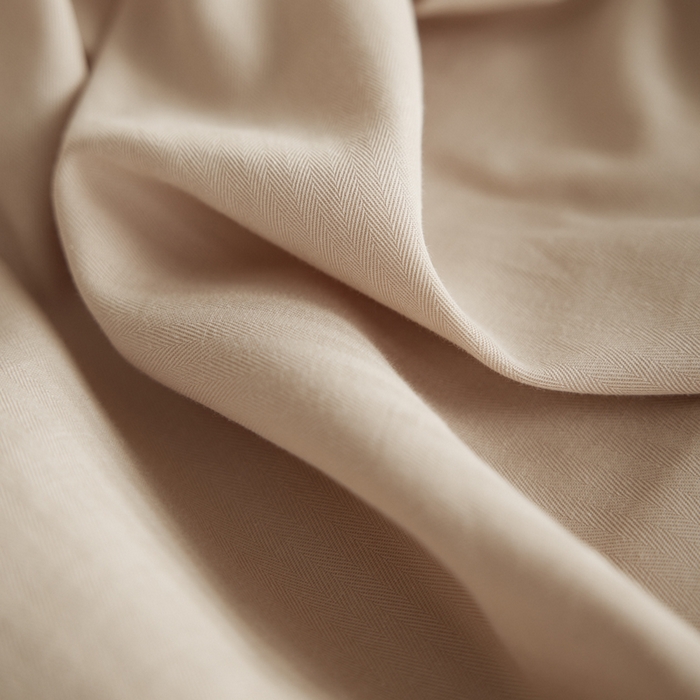 91家纺网 家纺一手货源 找家纺 卡姿家纺 2026春夏全棉人字纹小提花单品-床笠三件套 床笠-米色