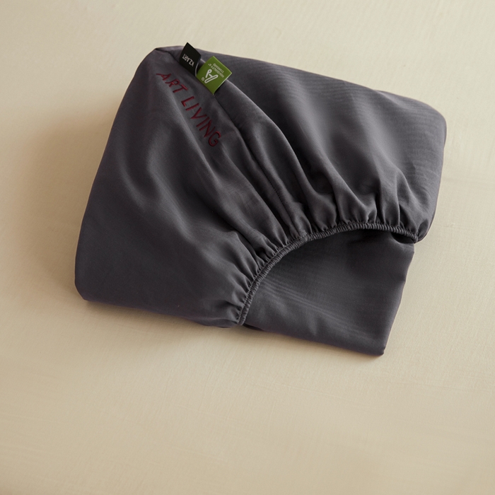 91家纺网 家纺一手货源 找家纺 卡姿家纺 2026春夏全棉人字纹小提花单品-床笠三件套 床笠-炭灰