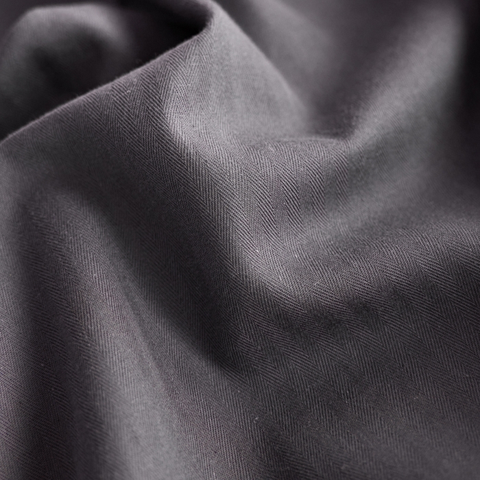 91家纺网 家纺一手货源 找家纺 卡姿家纺 2026春夏全棉人字纹小提花单品-床笠三件套 床笠-炭灰