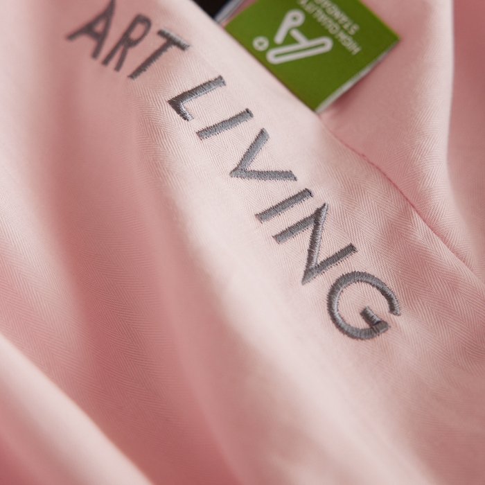 91家纺网 家纺一手货源 找家纺 卡姿家纺 2026春夏全棉人字纹小提花单品-床笠三件套 床笠-山茶粉