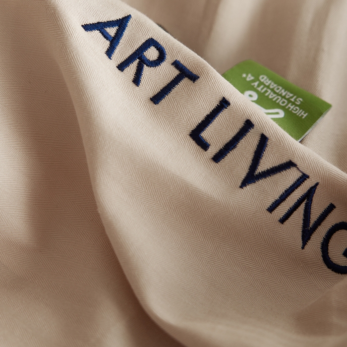 91家纺网 家纺一手货源 找家纺 卡姿家纺 2026春夏全棉人字纹小提花单品-床笠三件套 床笠-米色