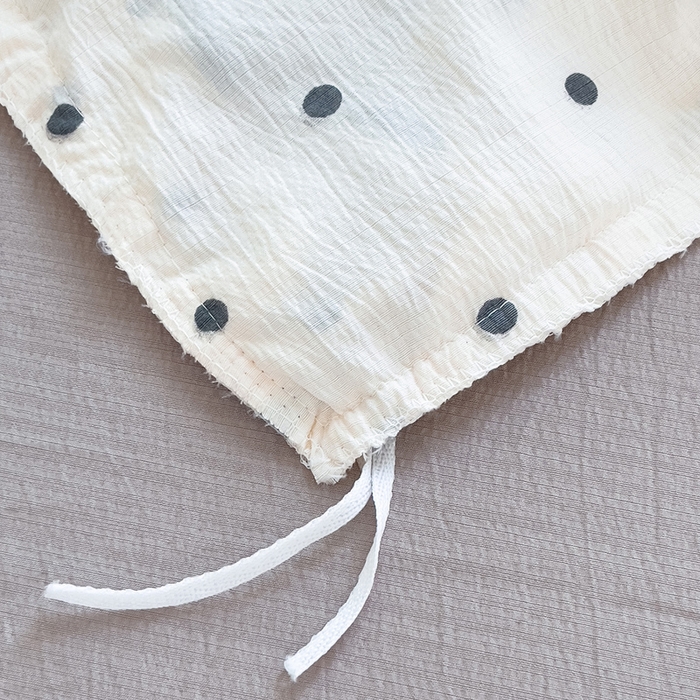 91家纺网 家纺一手货源 找家纺 绘萱家居 2026直播爆款云感皱皱纱双层纱皱皱棉花边四件套印花水洗棉 奶油波点