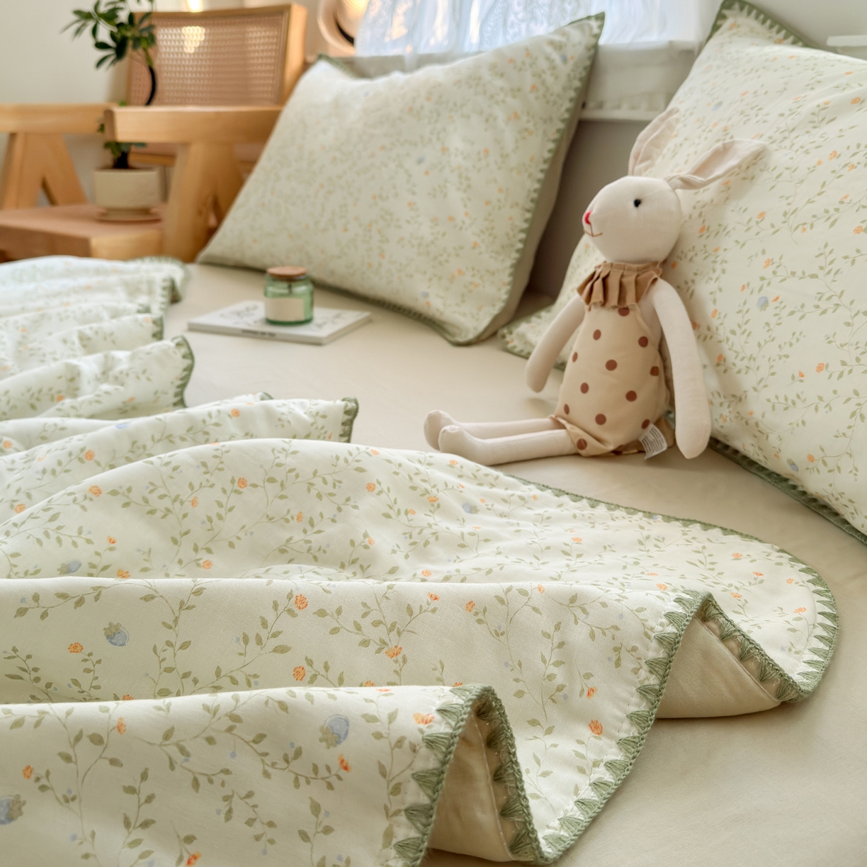 91家纺网 家纺一手货源 找家纺 雯雨家纺 2026新款全棉双层纱新疆棉花夏被空调被被子被芯 风晚