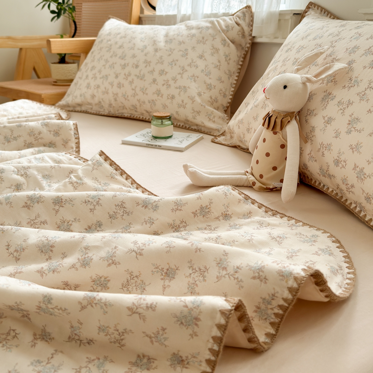 91家纺网 家纺一手货源 找家纺 雯雨家纺 2026新款全棉双层纱新疆棉花夏被空调被被子被芯 落影迷香