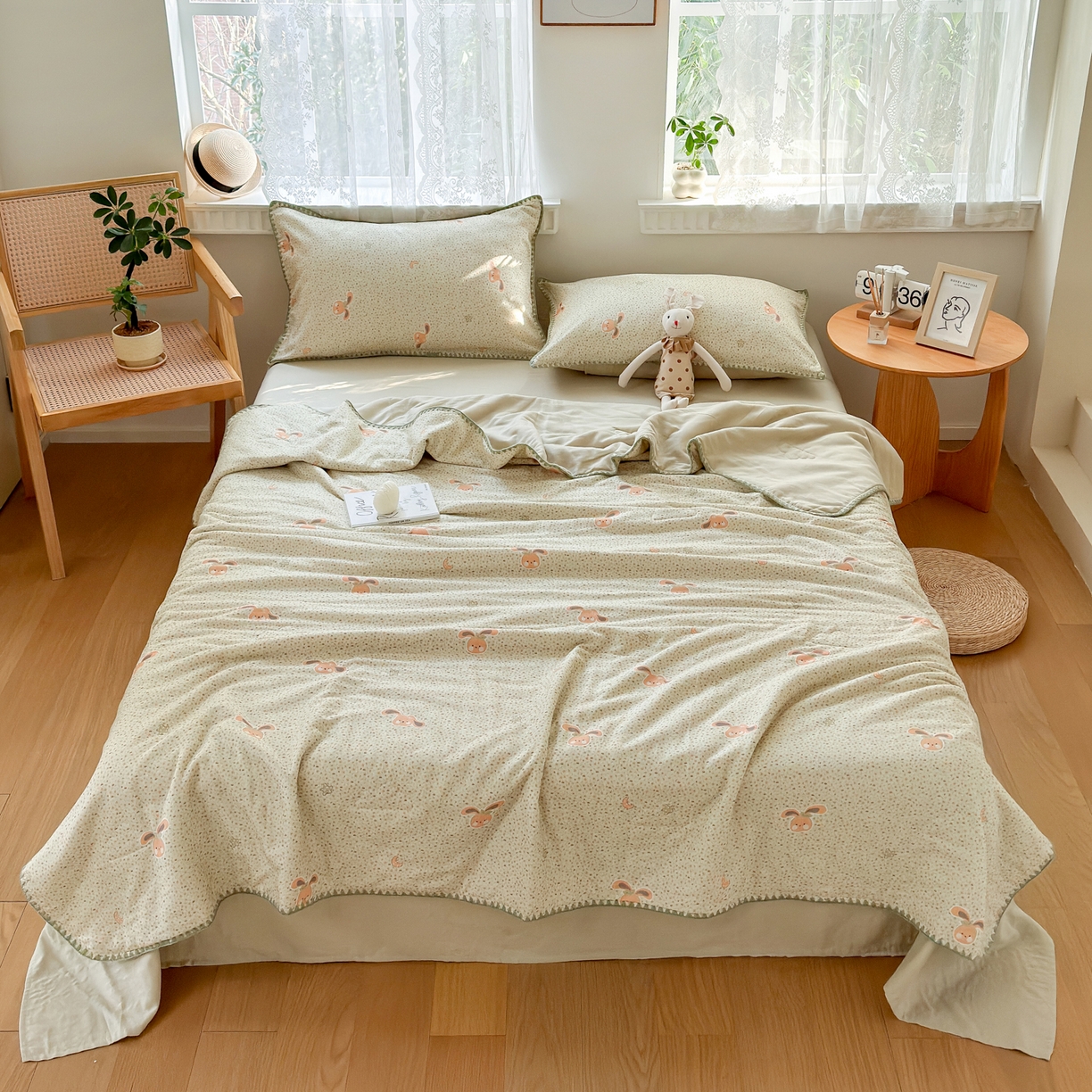 91家纺网 家纺一手货源 找家纺 雯雨家纺 2026新款全棉双层纱新疆棉花夏被空调被被子被芯 梦想小筑