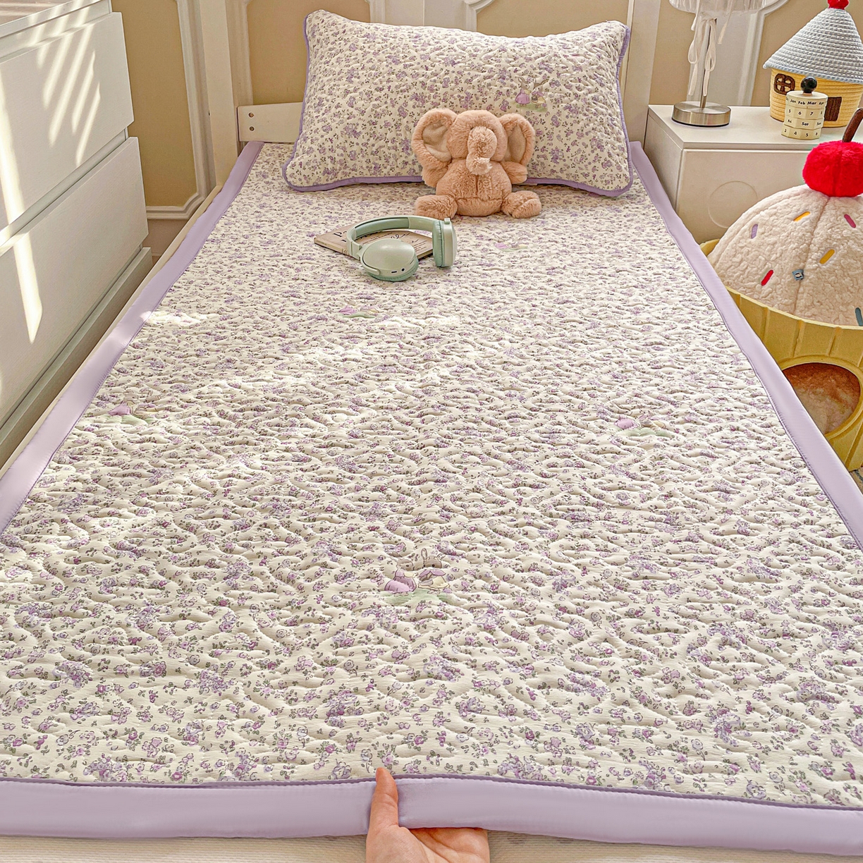 91家纺网 家纺一手货源 找家纺 （总）纽缦家纺 2026春夏新款A类水洗棉夹棉学生床垫