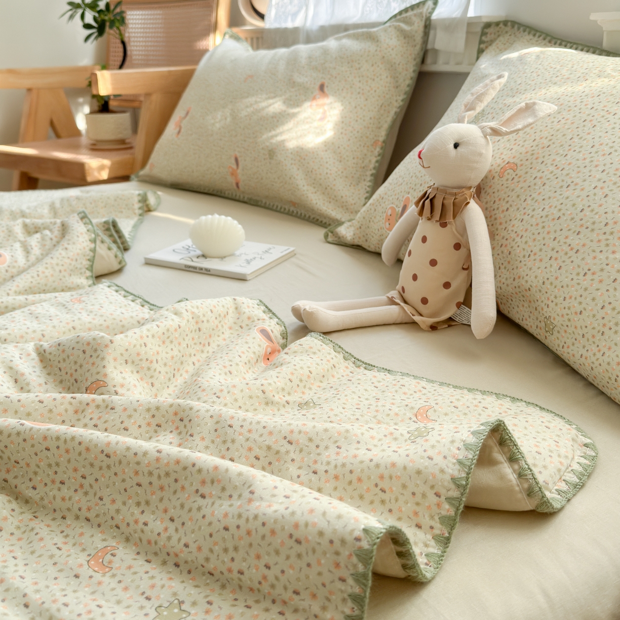 91家纺网 家纺一手货源 找家纺 雯雨家纺 2026新款全棉双层纱新疆棉花夏被空调被被子被芯 梦想小筑