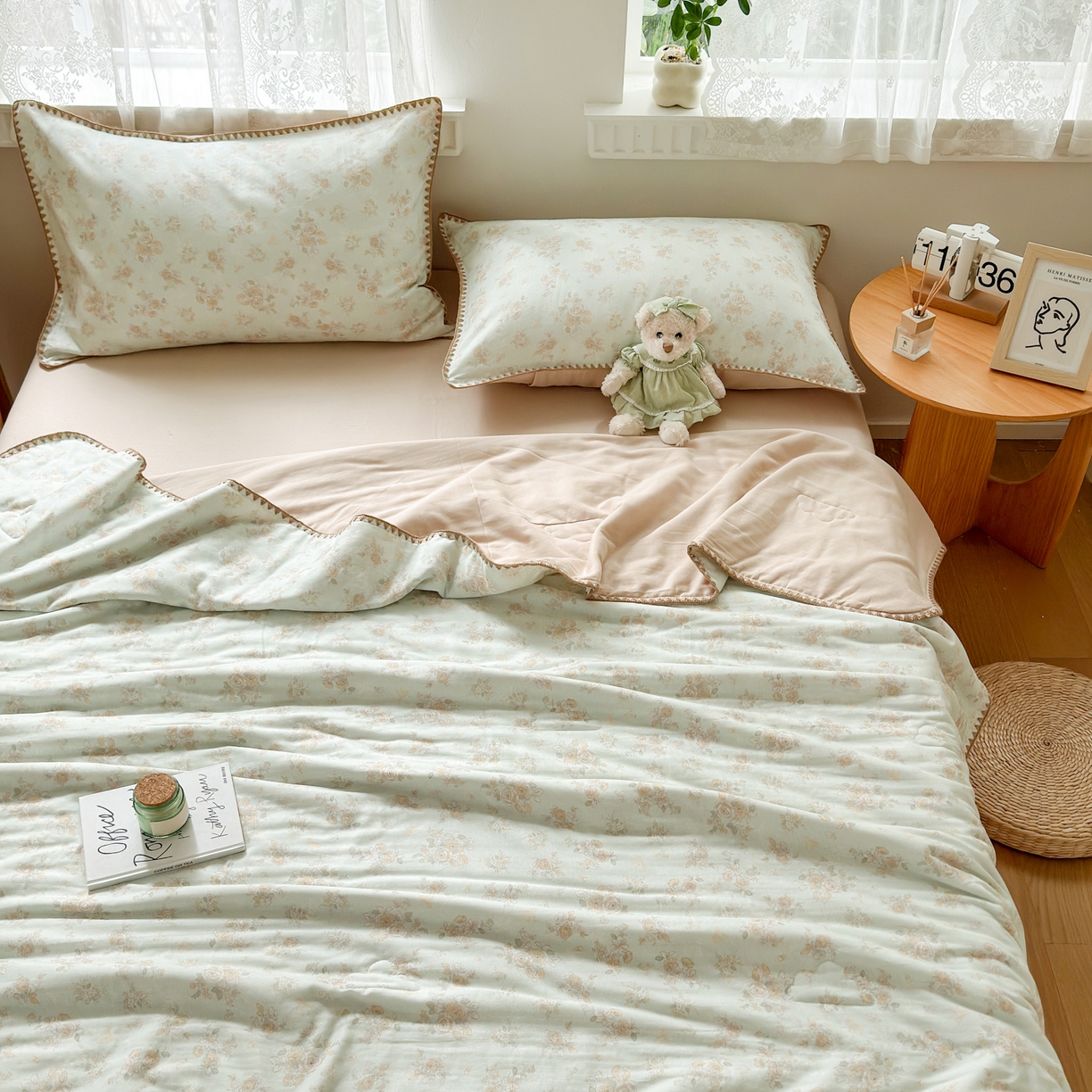 91家纺网 家纺一手货源 找家纺 雯雨家纺 2026新款全棉双层纱新疆棉花夏被空调被被子被芯 南法庄园