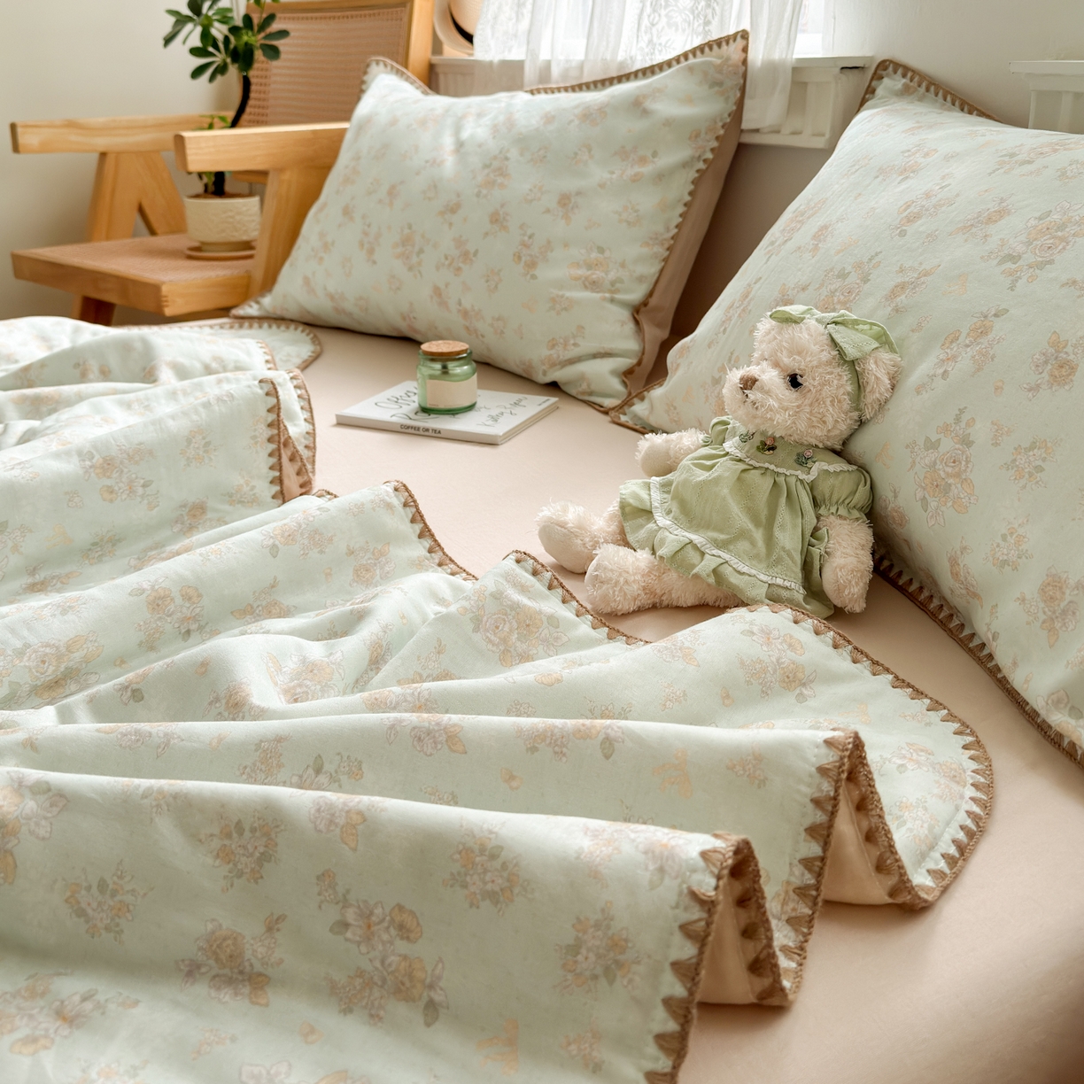 91家纺网 家纺一手货源 找家纺 雯雨家纺 2026新款全棉双层纱新疆棉花夏被空调被被子被芯 南法庄园