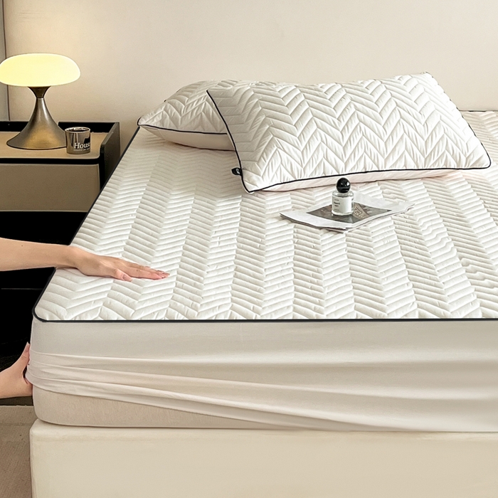 91家纺网 家纺一手货源 找家纺 （总）卡姿家纺 2026中科院抗菌防螨全棉床笠席梦思床垫保护套