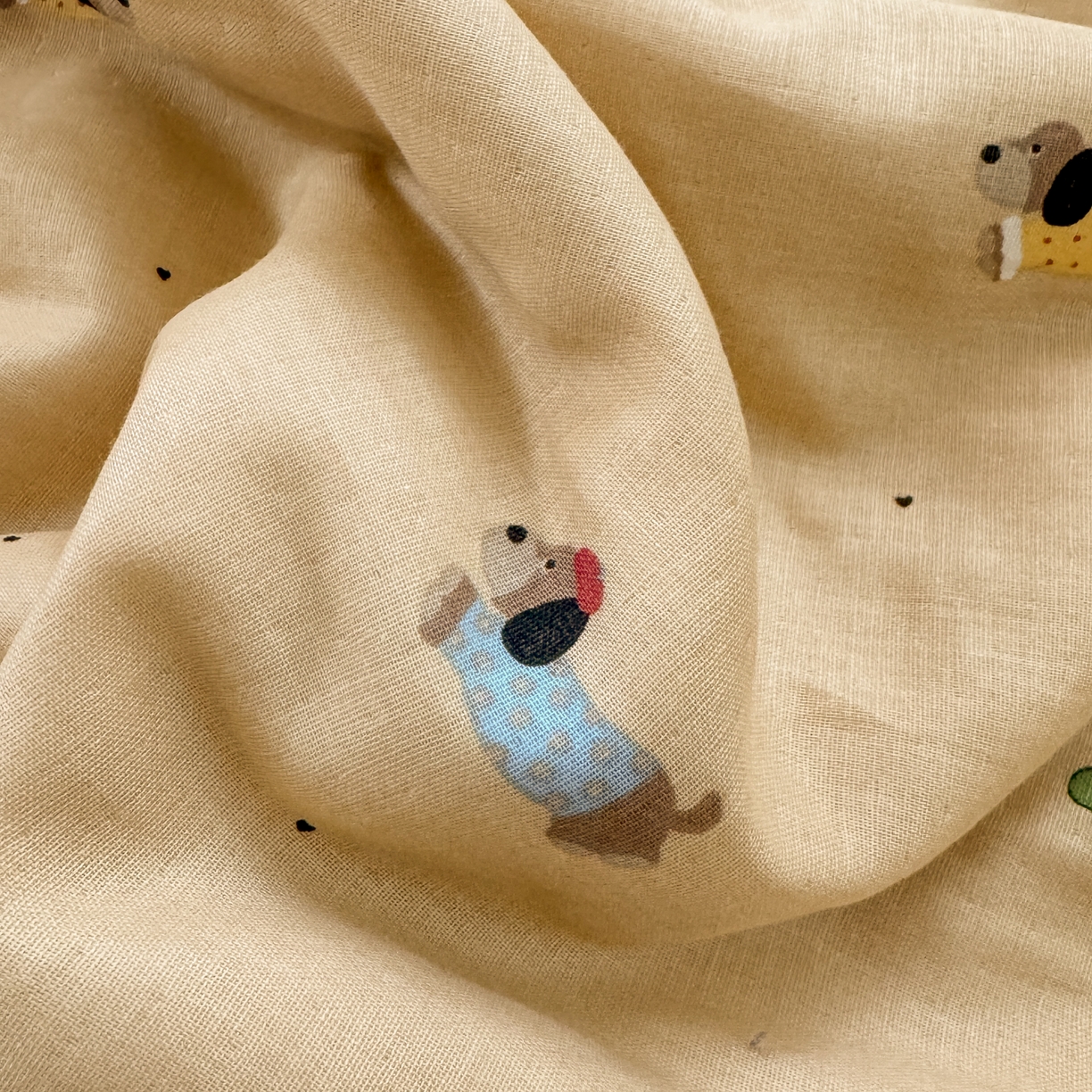 91家纺网 家纺一手货源 找家纺 雯雨家纺 2026新款全棉双层纱新疆棉花夏被空调被被子被芯 皮皮狗