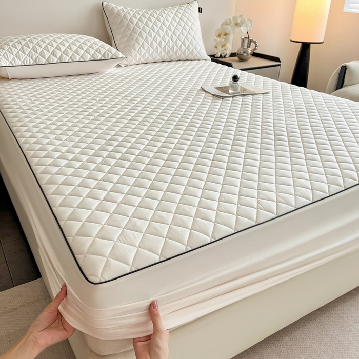 91家纺网 家纺一手货源 找家纺 （总）卡姿家纺 2026中科院抗菌防螨全棉床笠席梦思床垫保护套