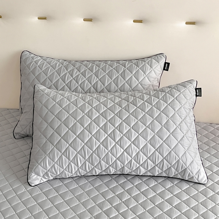 91家纺网 家纺一手货源 找家纺 卡姿家纺 2026中科院抗菌防螨全棉床笠席梦思床垫保护套 凯拉-灰