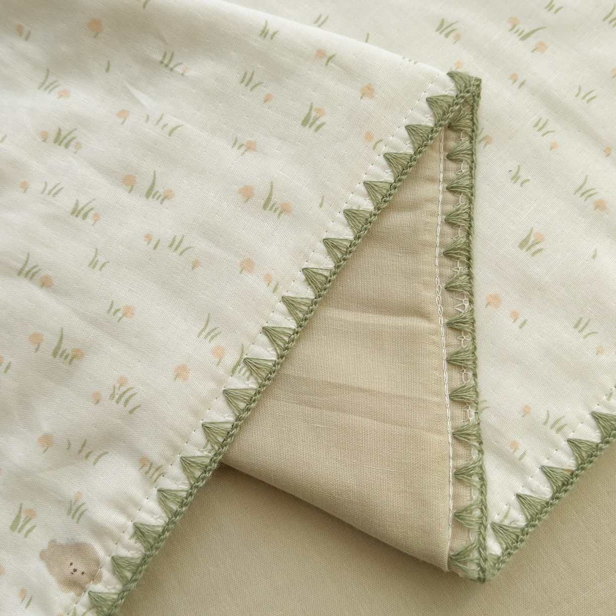 91家纺网 家纺一手货源 找家纺 雯雨家纺 2026新款全棉双层纱新疆棉花夏被空调被被子被芯 田园小熊