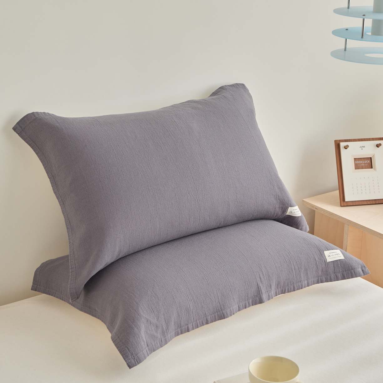 91家纺网 家纺一手货源 找家纺 （总）百寐 2026全棉纯棉枕巾50*80纯棉简约棉麻透气枕巾大小枕芯通用