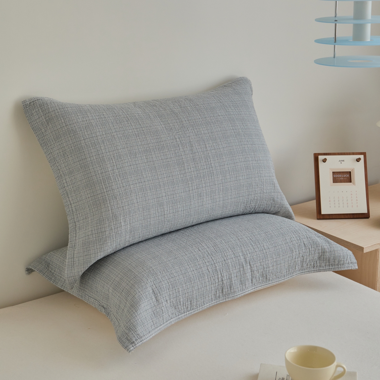 91家纺网 家纺一手货源 找家纺 （总）百寐 2026全棉纯棉枕巾50*80纯棉简约棉麻透气枕巾大小枕芯通用