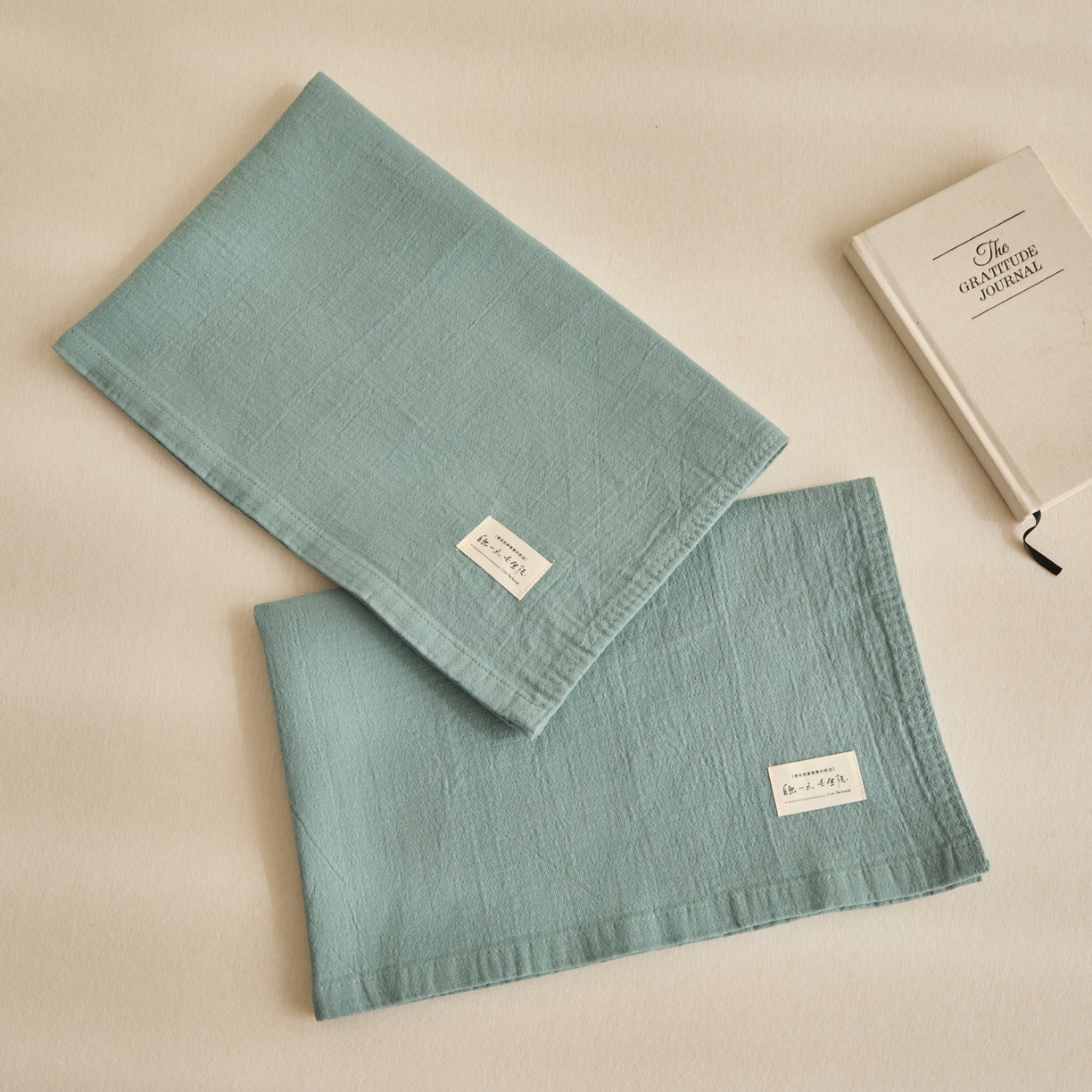 91家纺网 家纺一手货源 找家纺 百寐 2026全棉纯棉枕巾50*80纯棉简约棉麻透气枕巾大小枕芯通用 棉麻枕巾--天青色 50x80cm±2cm一只