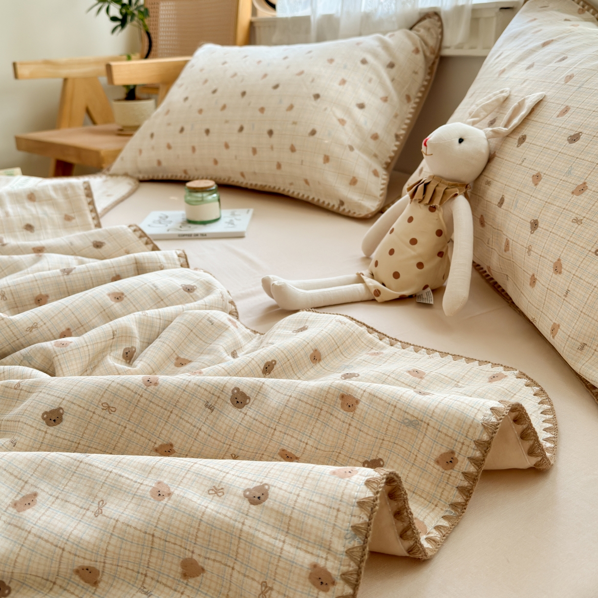 91家纺网 家纺一手货源 找家纺 雯雨家纺 2026新款全棉双层纱新疆棉花夏被空调被被子被芯 文迪