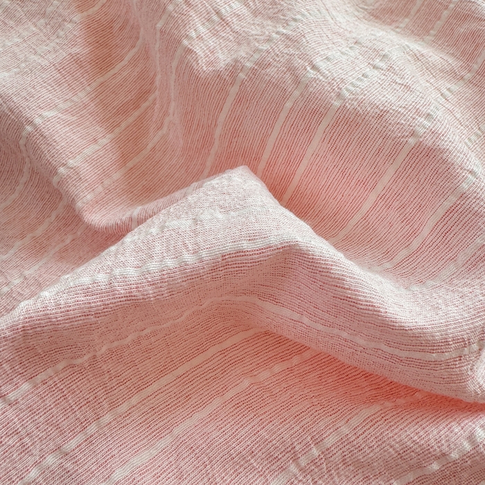 91家纺网 家纺一手货源 找家纺 蝶帕家纺 2026新款无印色织提花加棉床笠四件套 柔雾粉