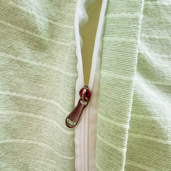 91家纺网 家纺一手货源 找家纺 蝶帕家纺 2026新款无印色织提花加棉床笠四件套 泡芙绿