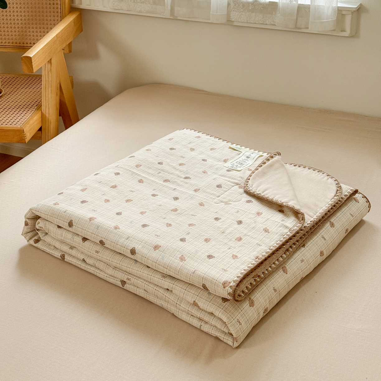 91家纺网 家纺一手货源 找家纺 雯雨家纺 2026新款全棉双层纱新疆棉花夏被空调被被子被芯 文迪