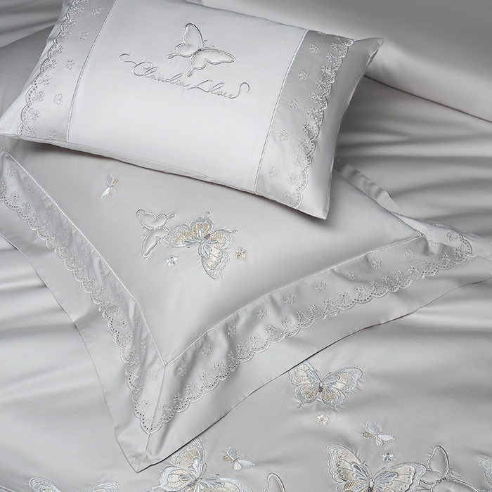 91家纺网 家纺一手货源 找家纺 诗黛尔 2026春夏新款全棉纯棉长绒棉刺绣四件套-蝶恋花 蝶恋花-绅士灰