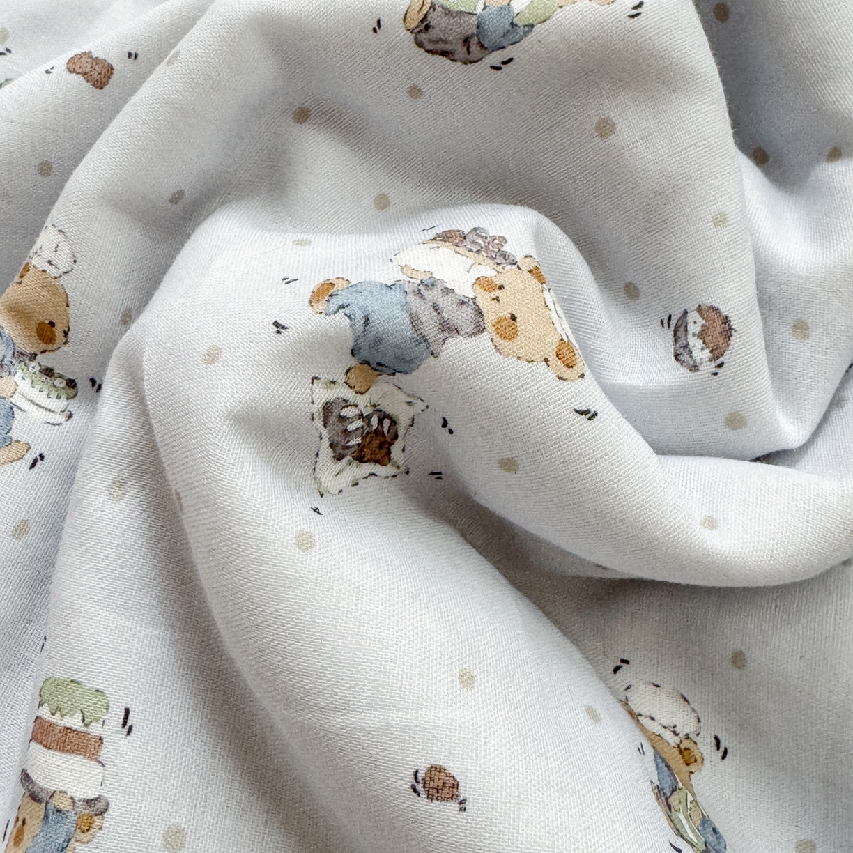 91家纺网 家纺一手货源 找家纺 雯雨家纺 2026新款全棉双层纱新疆棉花夏被空调被被子被芯 小熊礼物