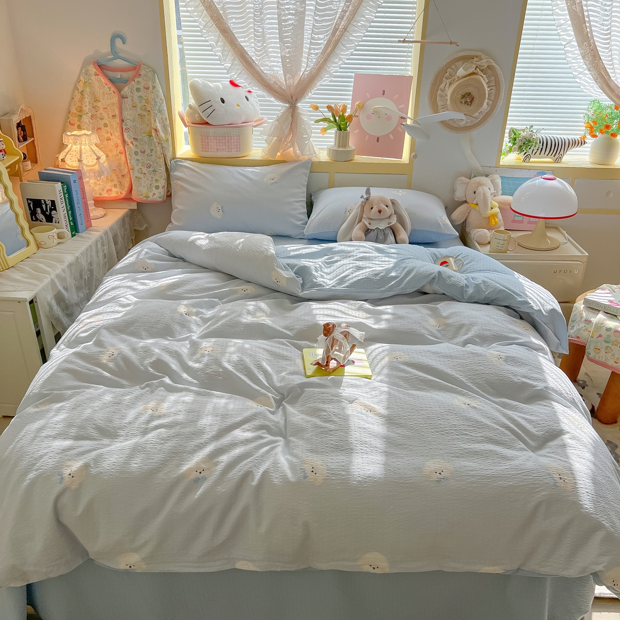 91家纺网 家纺一手货源 找家纺 （总）韩巢家纺 2026新款泡芙纱四件套