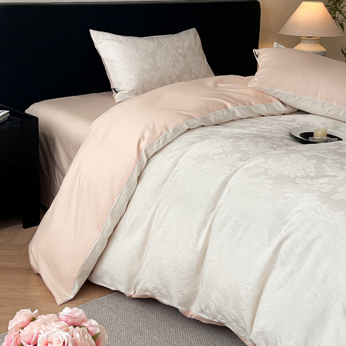 91家纺网 家纺一手货源 找家纺 （总）卡姿家纺 2026春夏全棉高密厚织大提花轻奢四件套