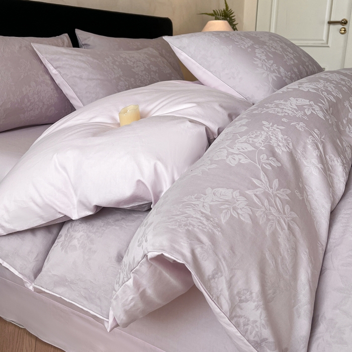 91家纺网 家纺一手货源 找家纺 （总）卡姿家纺 2026春夏全棉高密厚织大提花轻奢四件套