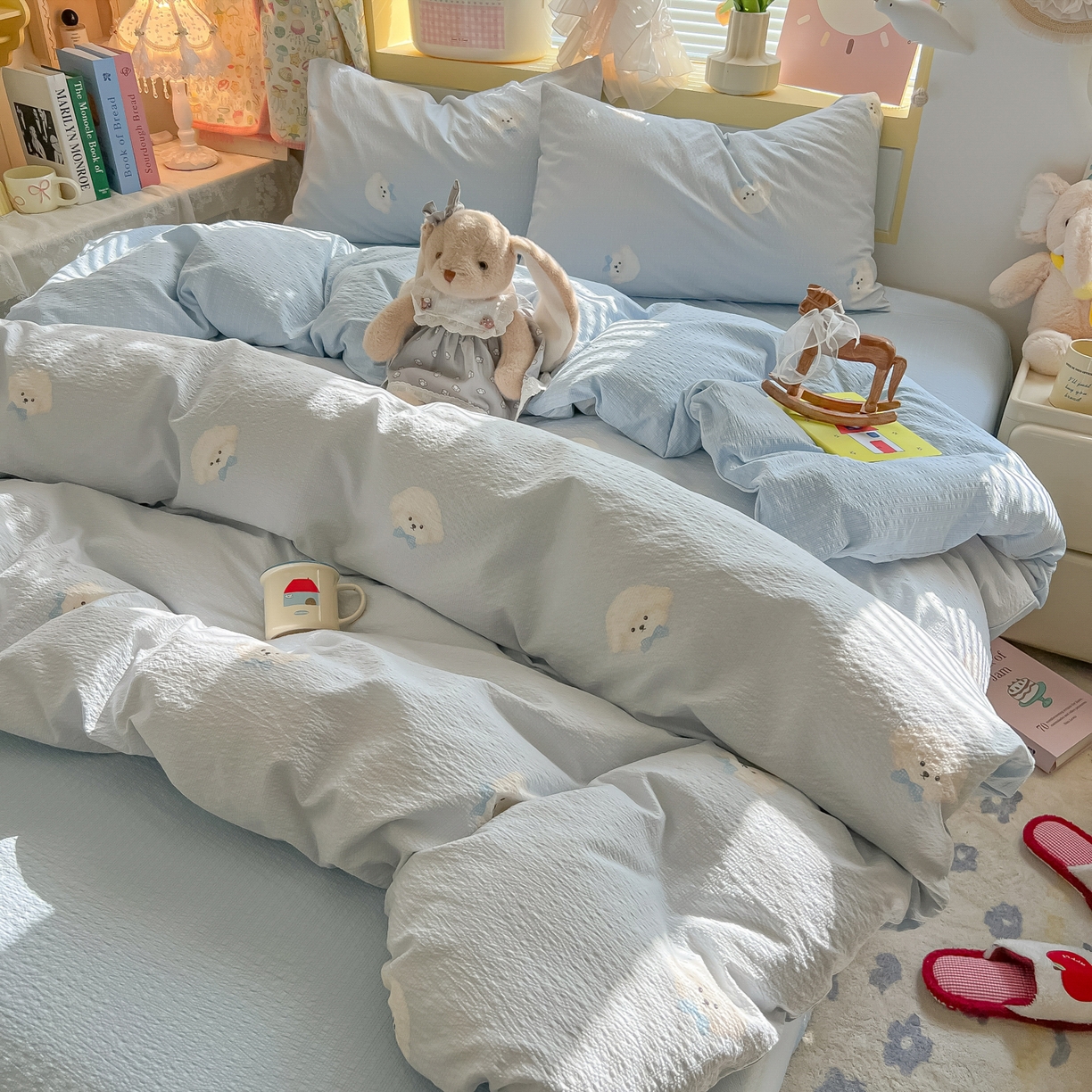 91家纺网 家纺一手货源 找家纺 （总）韩巢家纺 2026新款泡芙纱四件套