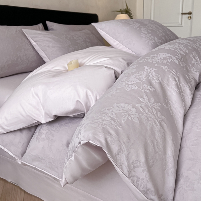 91家纺网 家纺一手货源 找家纺 （总）卡姿家纺 2026春夏全棉高密厚织大提花轻奢四件套