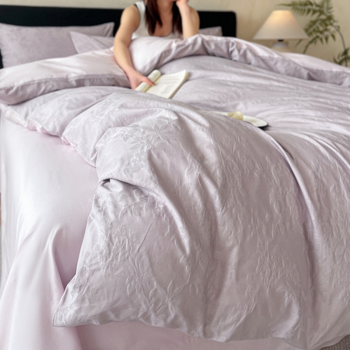 91家纺网 家纺一手货源 找家纺 （总）卡姿家纺 2026春夏全棉高密厚织大提花轻奢四件套