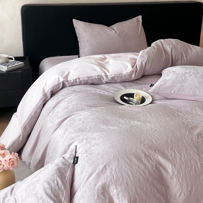 91家纺网 家纺一手货源 找家纺 （总）卡姿家纺 2026春夏全棉高密厚织大提花轻奢四件套