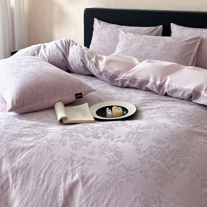 91家纺网 家纺一手货源 找家纺 （总）卡姿家纺 2026春夏全棉高密厚织大提花轻奢四件套