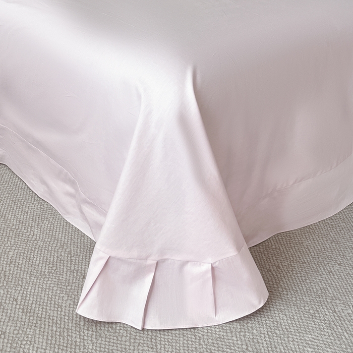 91家纺网 家纺一手货源 找家纺 卡姿家纺 2026春夏全棉高密厚织大提花轻奢四件套 花样甜心-奶白