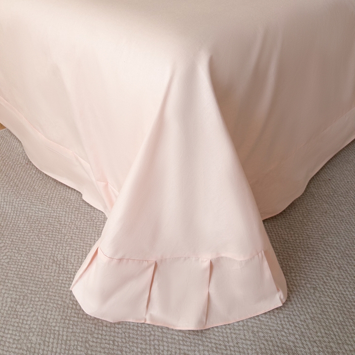 91家纺网 家纺一手货源 找家纺 卡姿家纺 2026春夏全棉高密厚织大提花轻奢四件套 浪漫情缘-粉