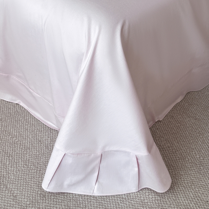 91家纺网 家纺一手货源 找家纺 卡姿家纺 2026春夏全棉高密厚织大提花轻奢四件套 花香韵美-淡雅紫