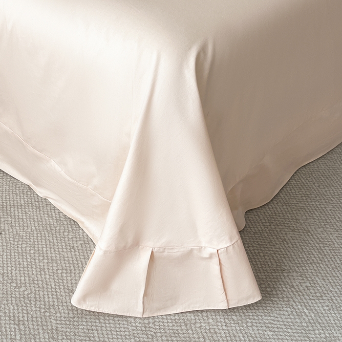 91家纺网 家纺一手货源 找家纺 卡姿家纺 2026春夏全棉高密厚织大提花轻奢四件套 柔风香草-奶白