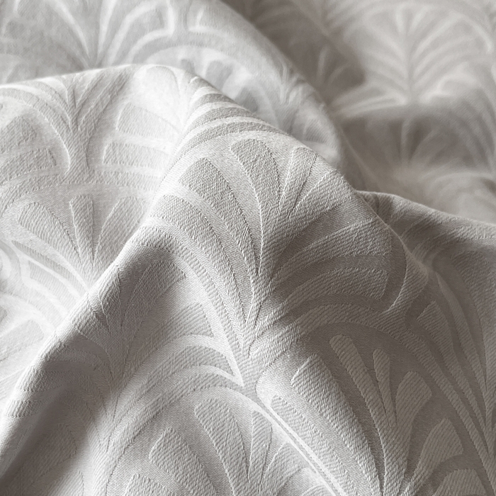 91家纺网 家纺一手货源 找家纺 卡姿家纺 2026春夏全棉高密厚织大提花轻奢四件套 伊贝卡-银灰