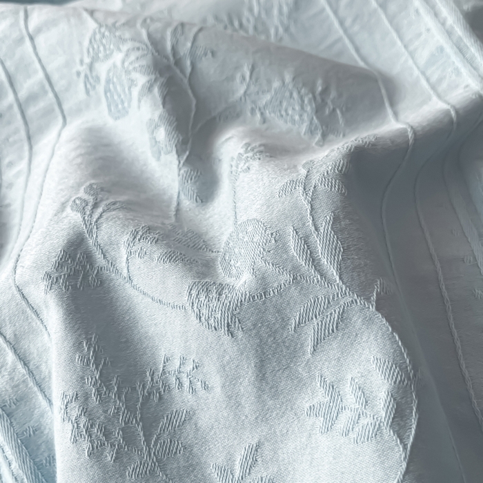 91家纺网 家纺一手货源 找家纺 卡姿家纺 2026春夏全棉高密厚织大提花轻奢四件套 沁香-湖绿