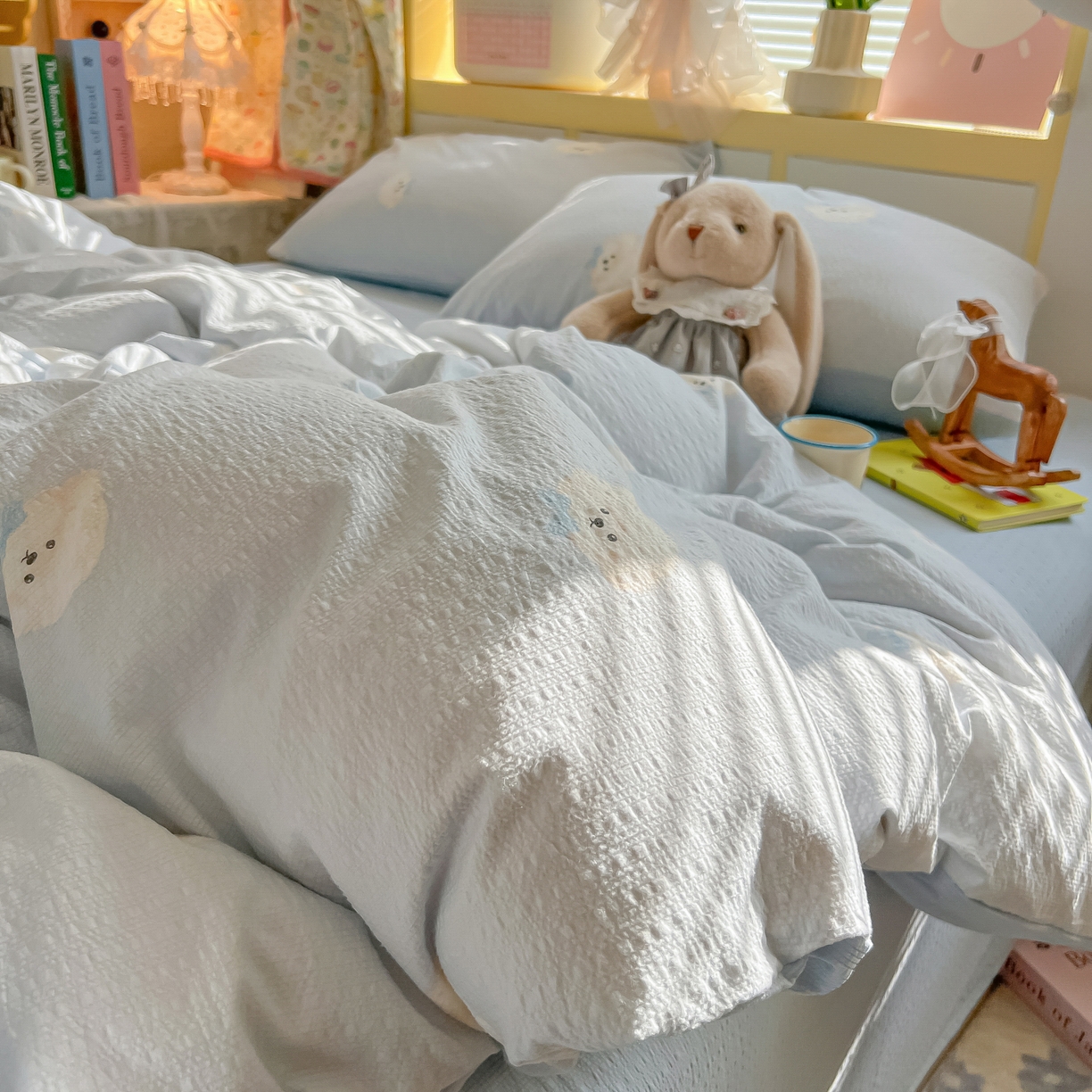 91家纺网 家纺一手货源 找家纺 （总）韩巢家纺 2026新款泡芙纱四件套